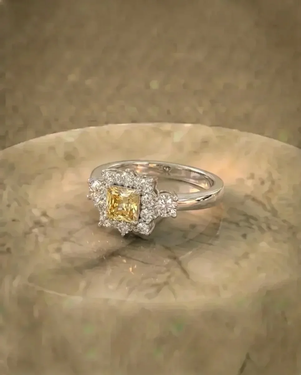 Riktig citron Topaz Ring