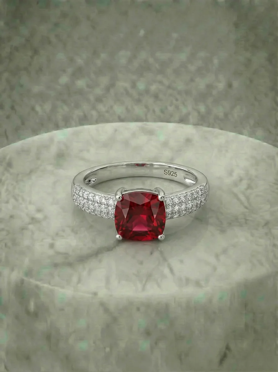 Ruby Solitaire Ring - Bild 2